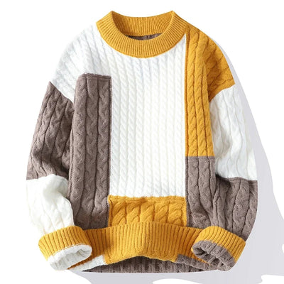 Ador | Casual color block sweater for men