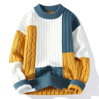 Ador | Casual color block sweater for men