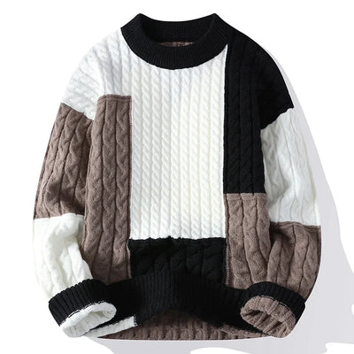 Ador | Casual color block sweater for men