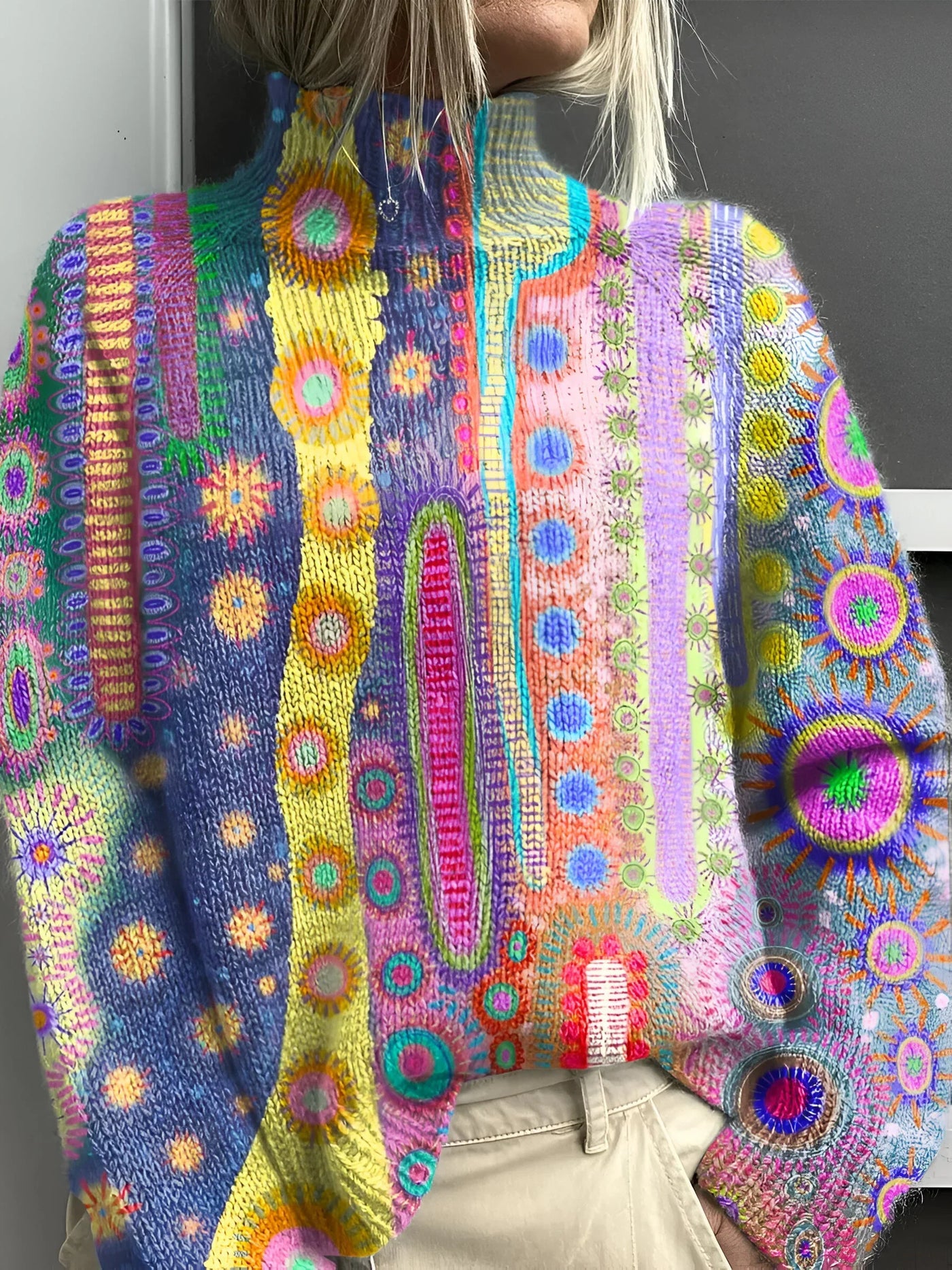 Daphne - Colorful knitted turtleneck sweaters